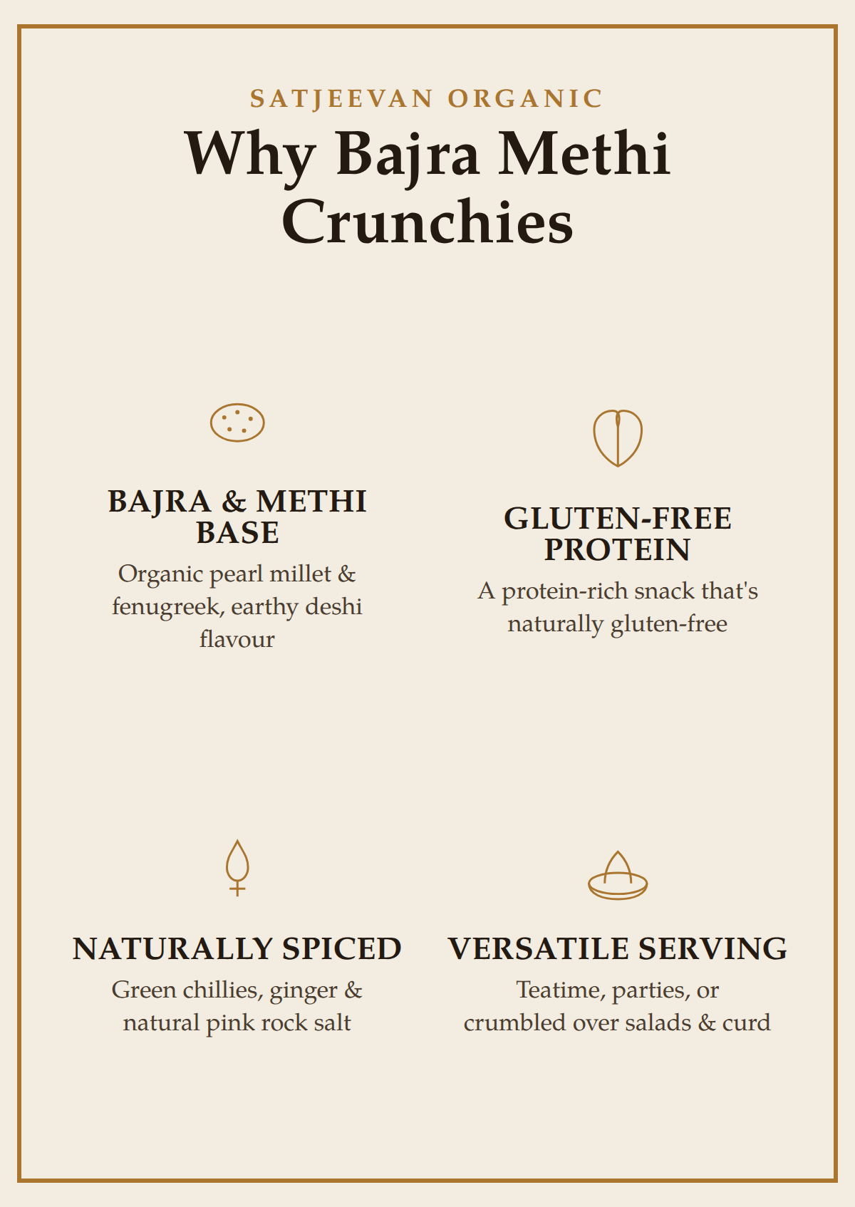Organic Bajra Methi Crunchies 100g