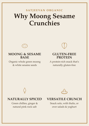 Organic Moong Sesame Crunchies 100g