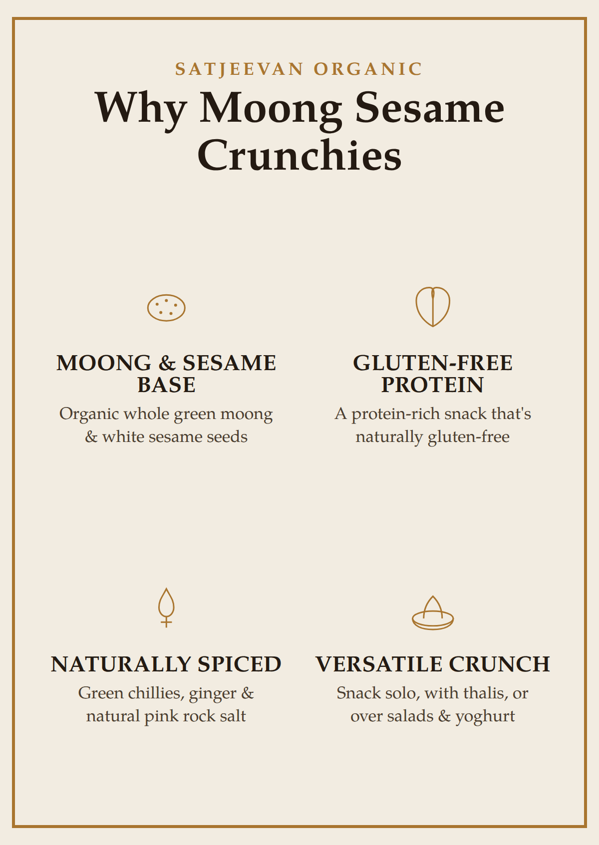 Organic Moong Sesame Crunchies 100g