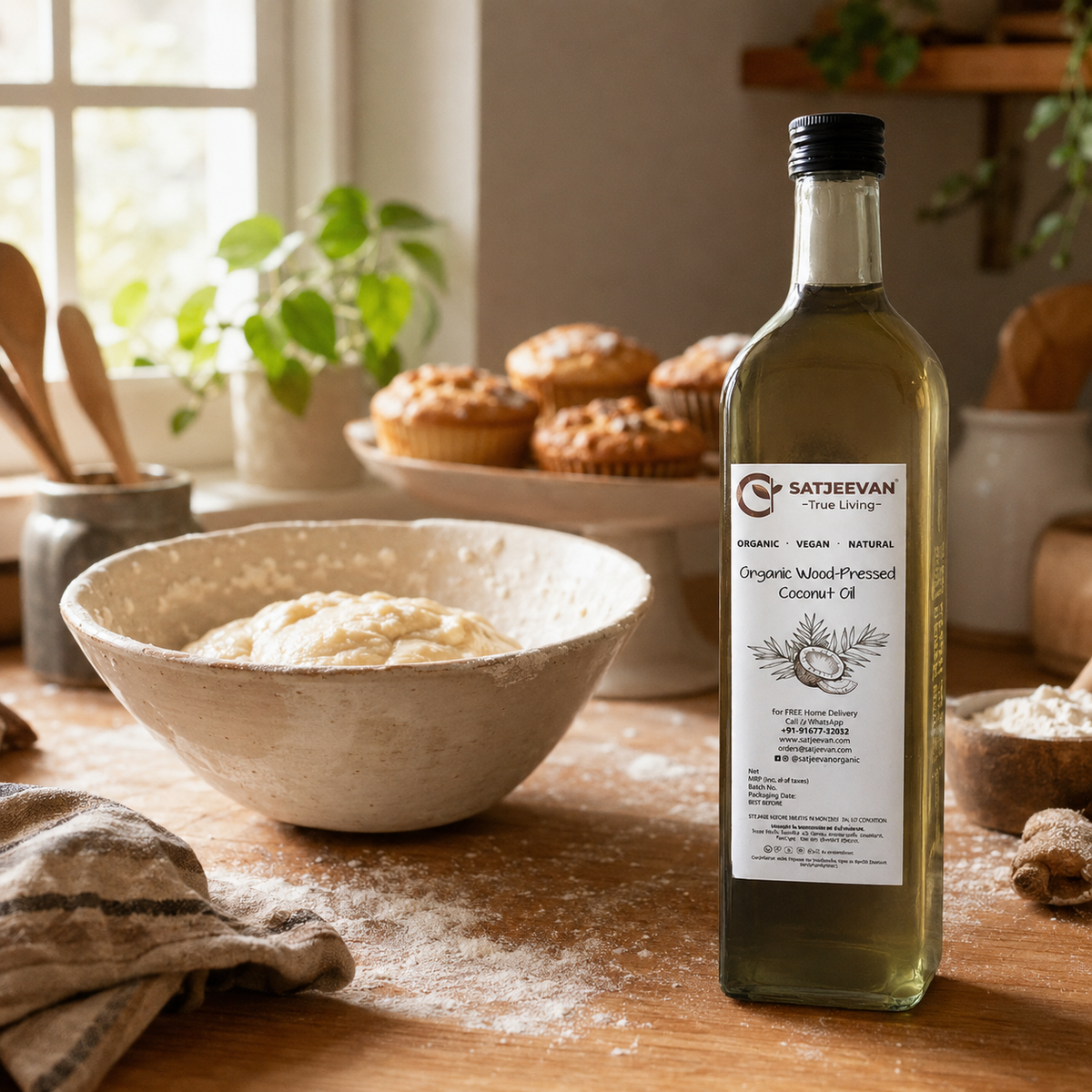 Organic Wood-Pressed Coconut Oil