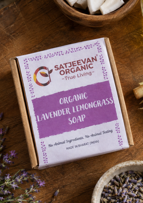Organic Lavender Lemongrass Soap 100g