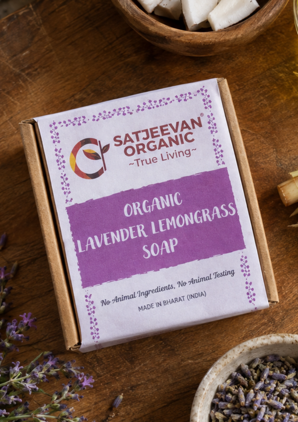 Organic Lavender Lemongrass Soap 100g