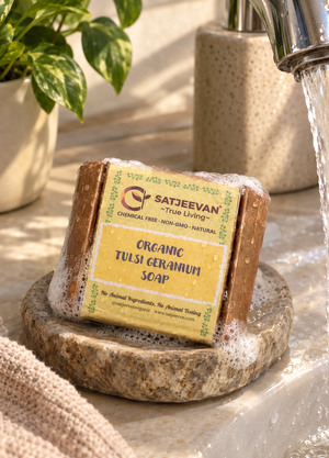 Organic Tulsi Geranium Soap 100g