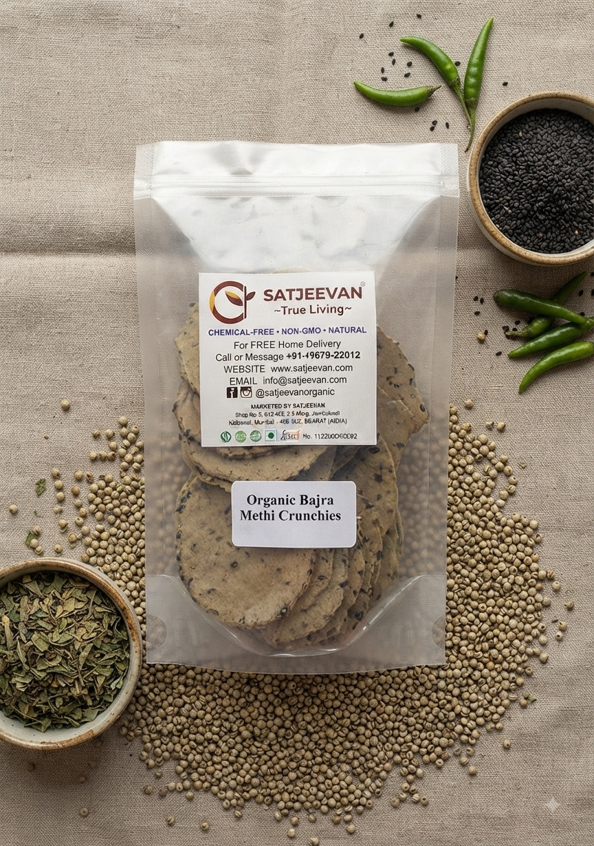 Organic Bajra Methi Crunchies 100g