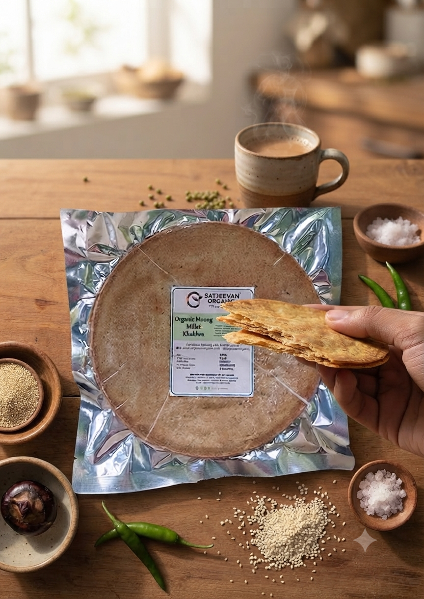Organic Khakhra Moong Millet 180g
