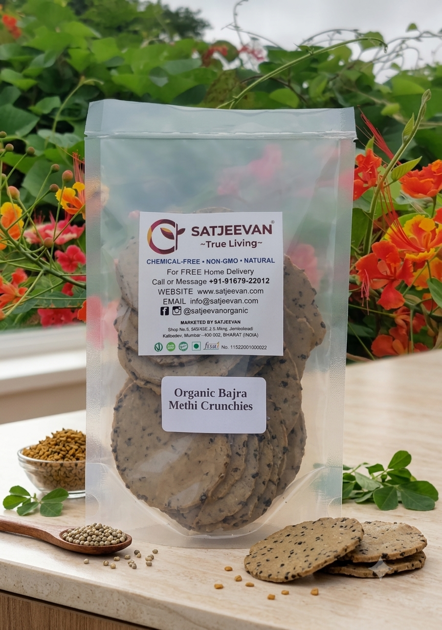 Organic Bajra Methi Crunchies 100g