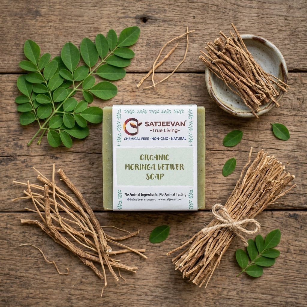 Organic Moringa Vetiver Soap 100g