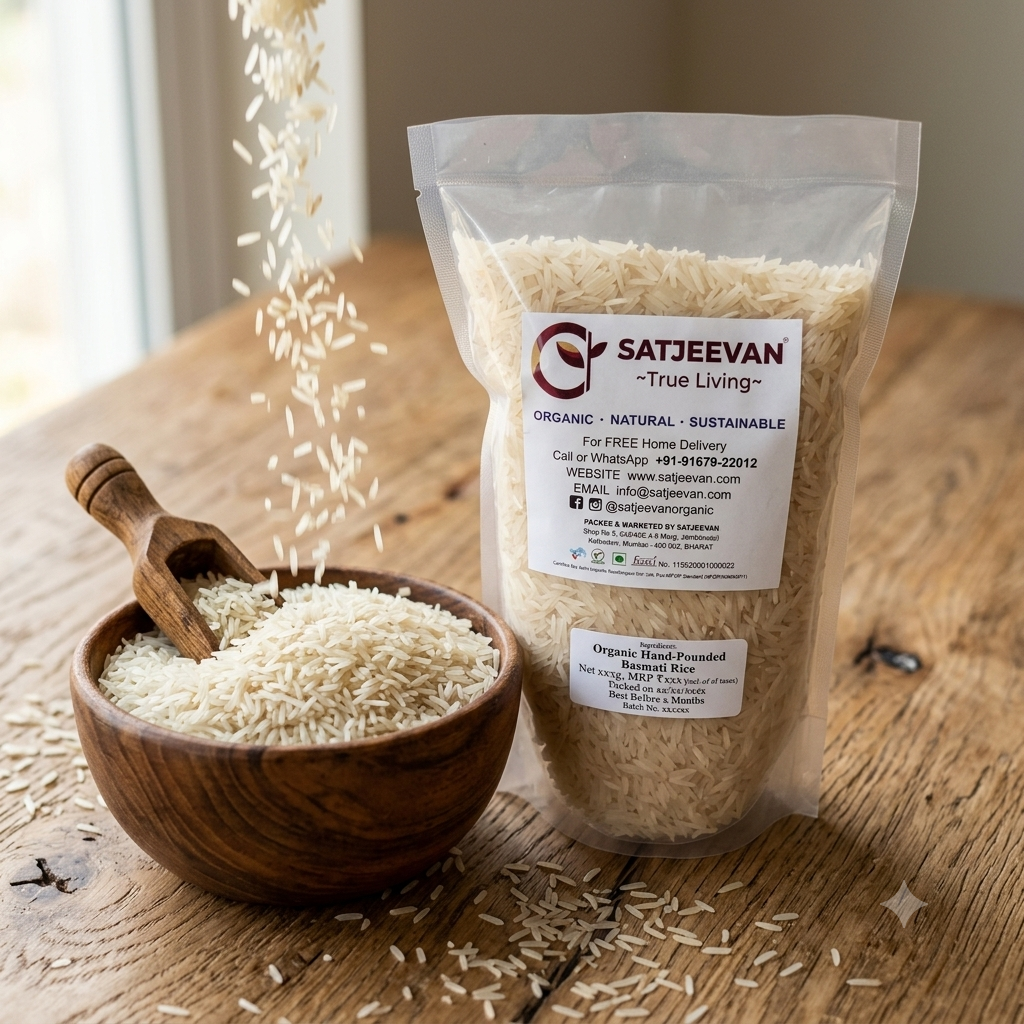 Organic Hand-Pounded Basmati Rice 1000g