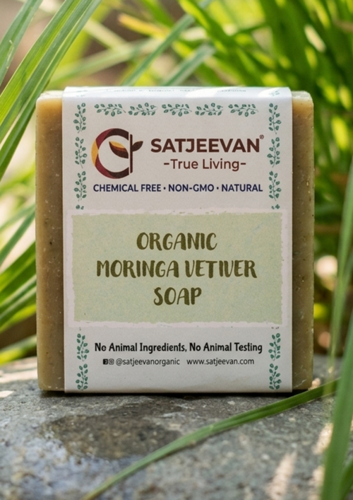 Organic Moringa Vetiver Soap 100g