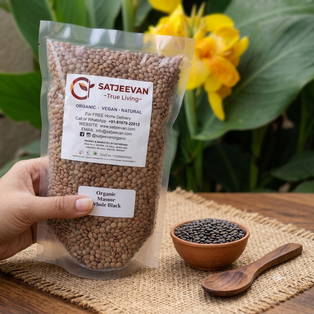 Organic Masoor Whole Black