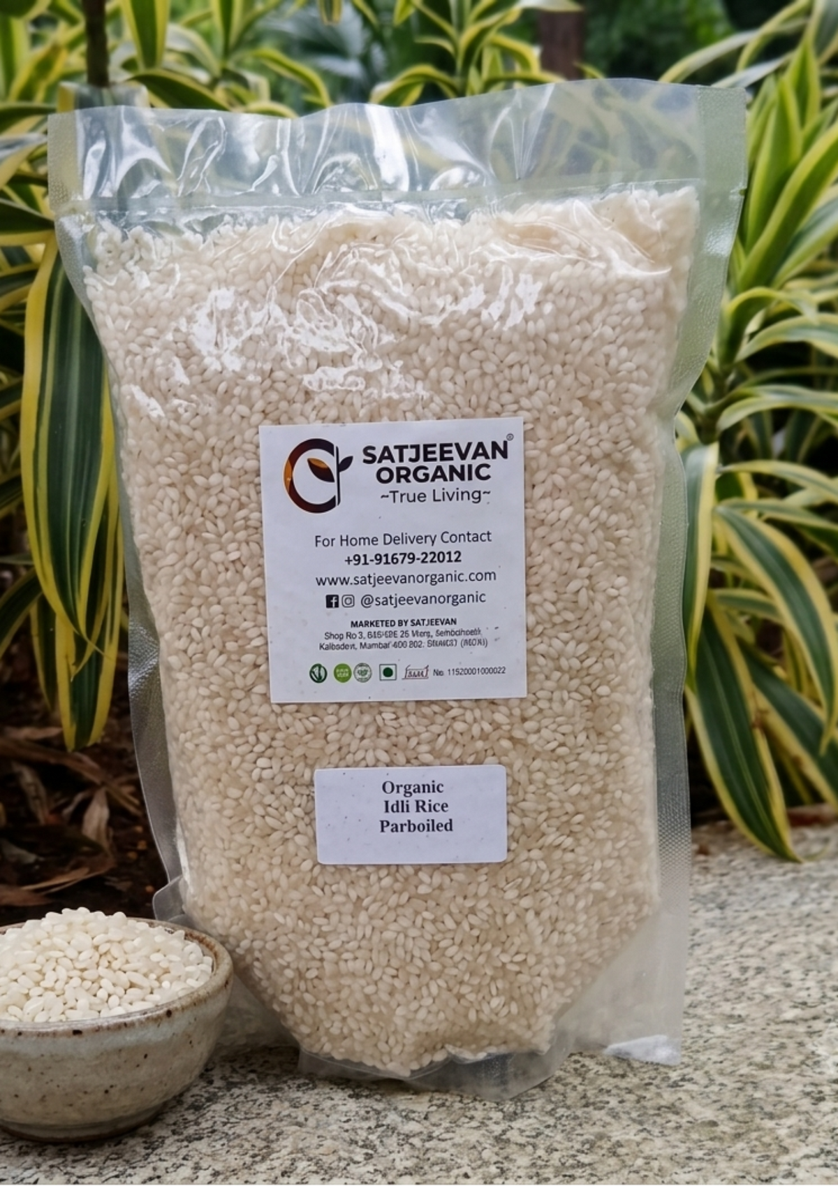 Organic Idli Rice Parboiled 1000g