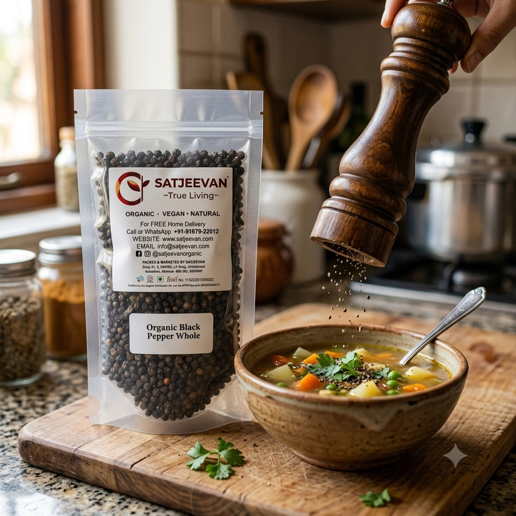Organic Black Pepper Whole 100g