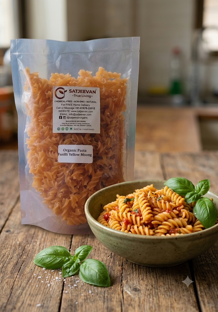Organic Pasta Fusilli Yellow Moong (GF) 500g