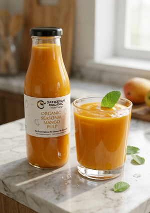 Organic Seasonal Mango Pulp 500ml