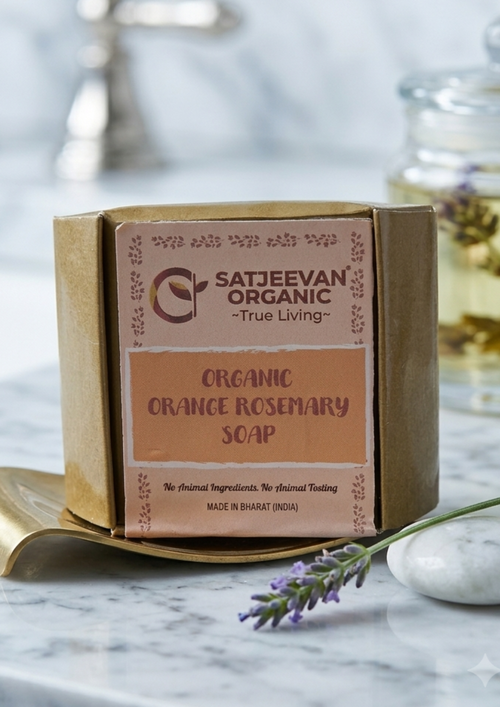 Organic Orange Rosemary Soap 100g