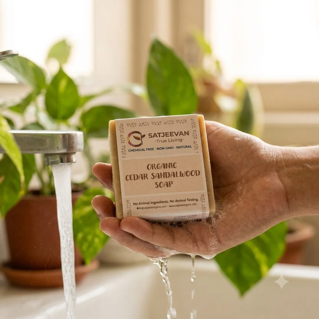 Organic Cedar Sandalwood Soap 100g