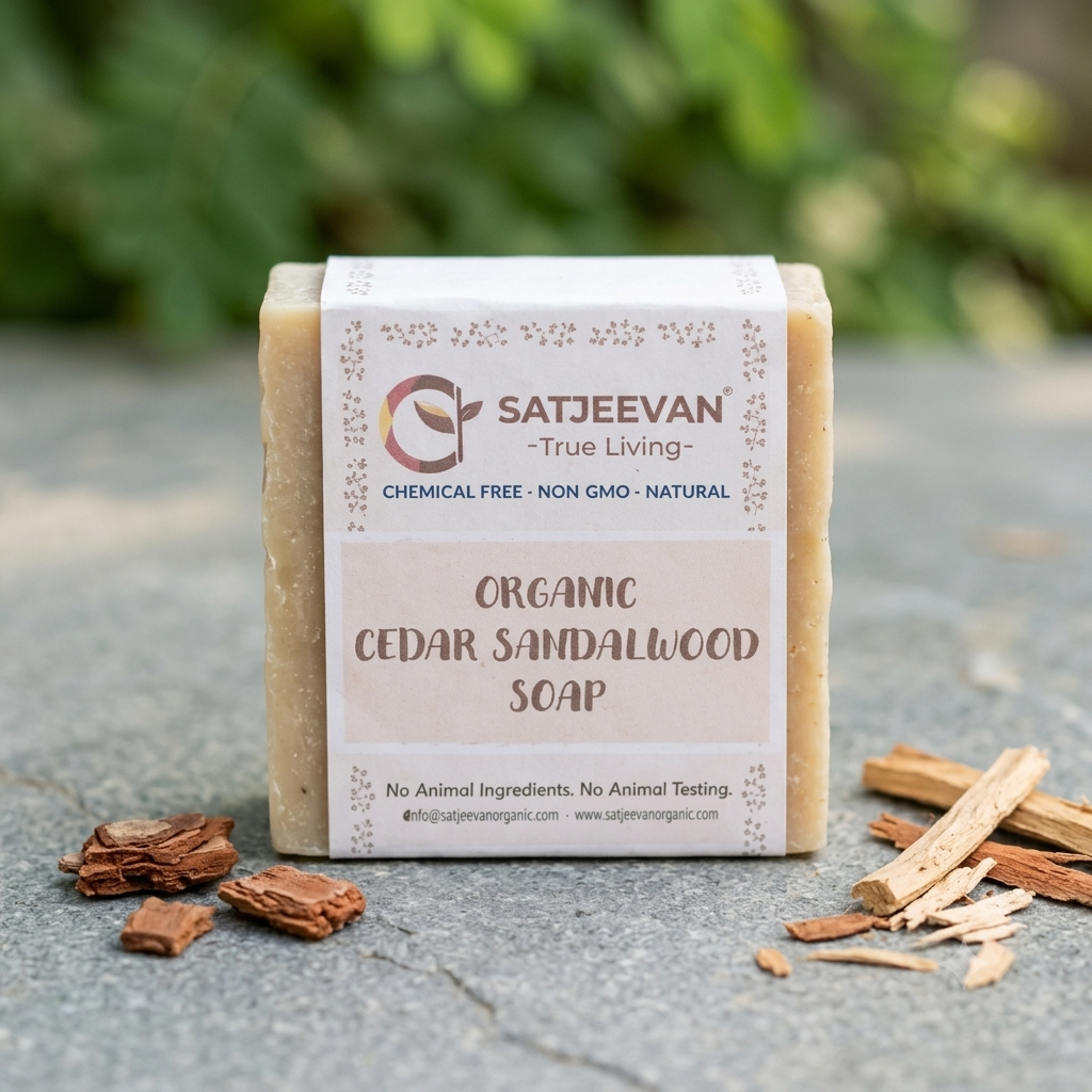 Organic Cedar Sandalwood Soap 100g