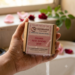 Organic Rose Almond Soap 100g