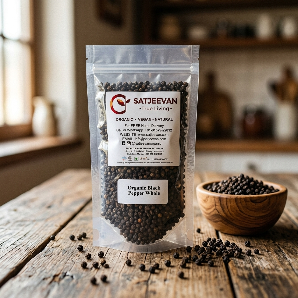 Organic Black Pepper Whole 100g