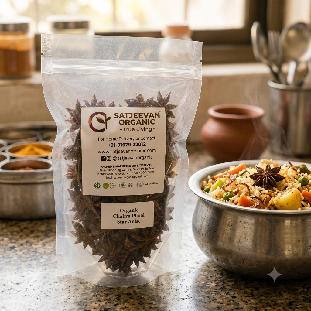 Organic Chakra Phool Star Anise 100g