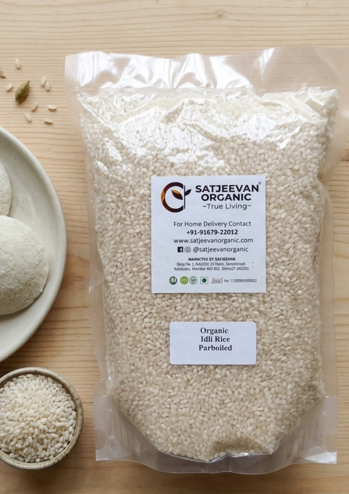 Organic Idli Rice Parboiled 1000g