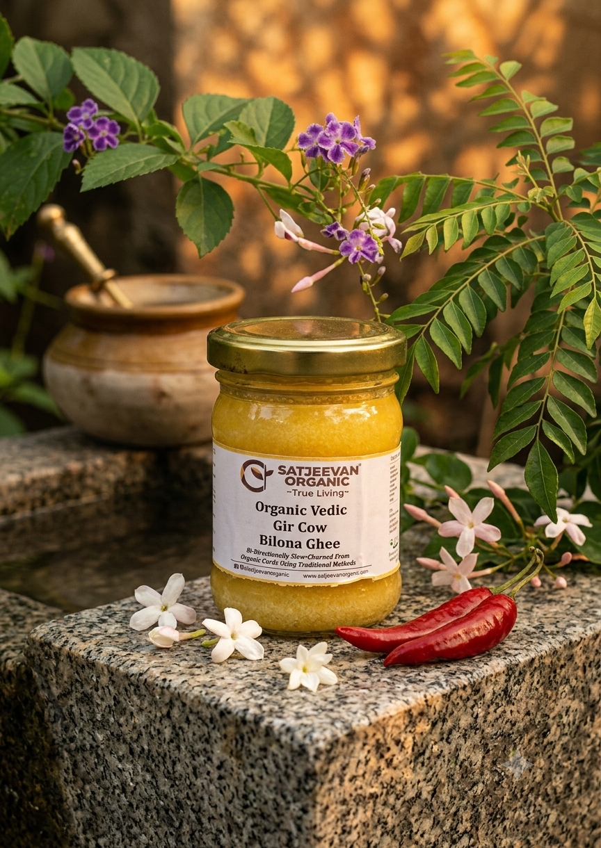Satjeevan Organic Vedic Gir Cow Bilona Ghee 100ml