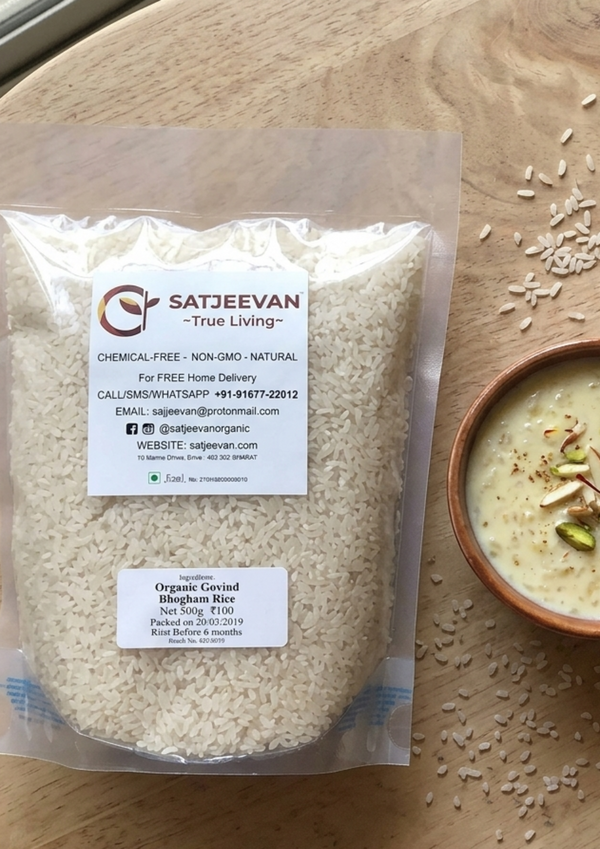 Organic Govind Bhogham White Rice 1000g