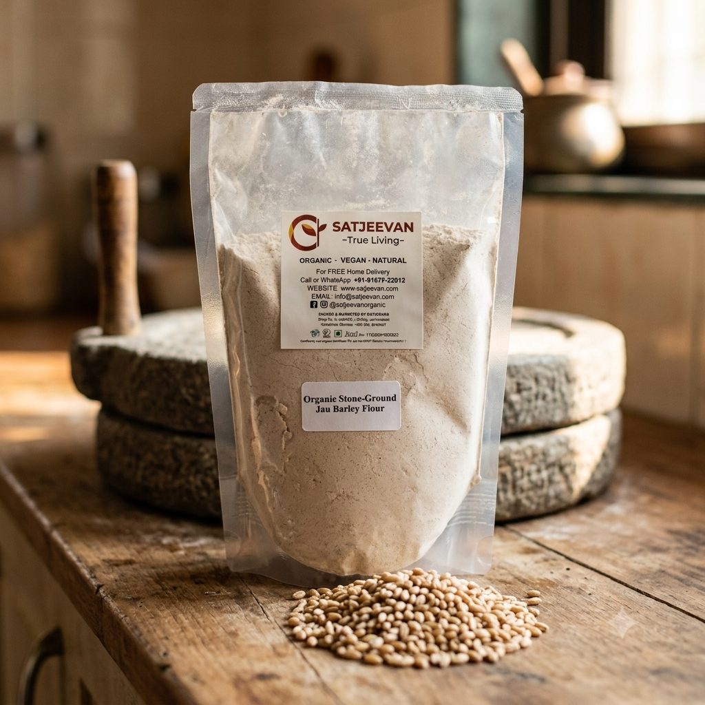 Organic Stone-Ground Jau Barley Flour 500g