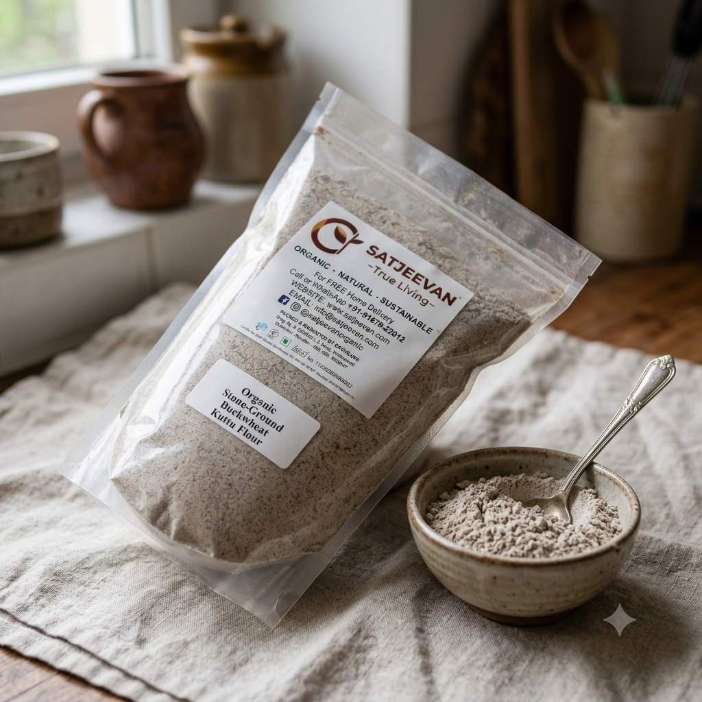 Organic Stone-Ground Buckwheat Kuttu Flour 500g