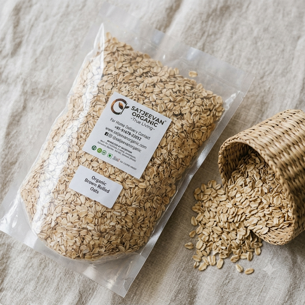 Organic Brown Oats Rolled 500g