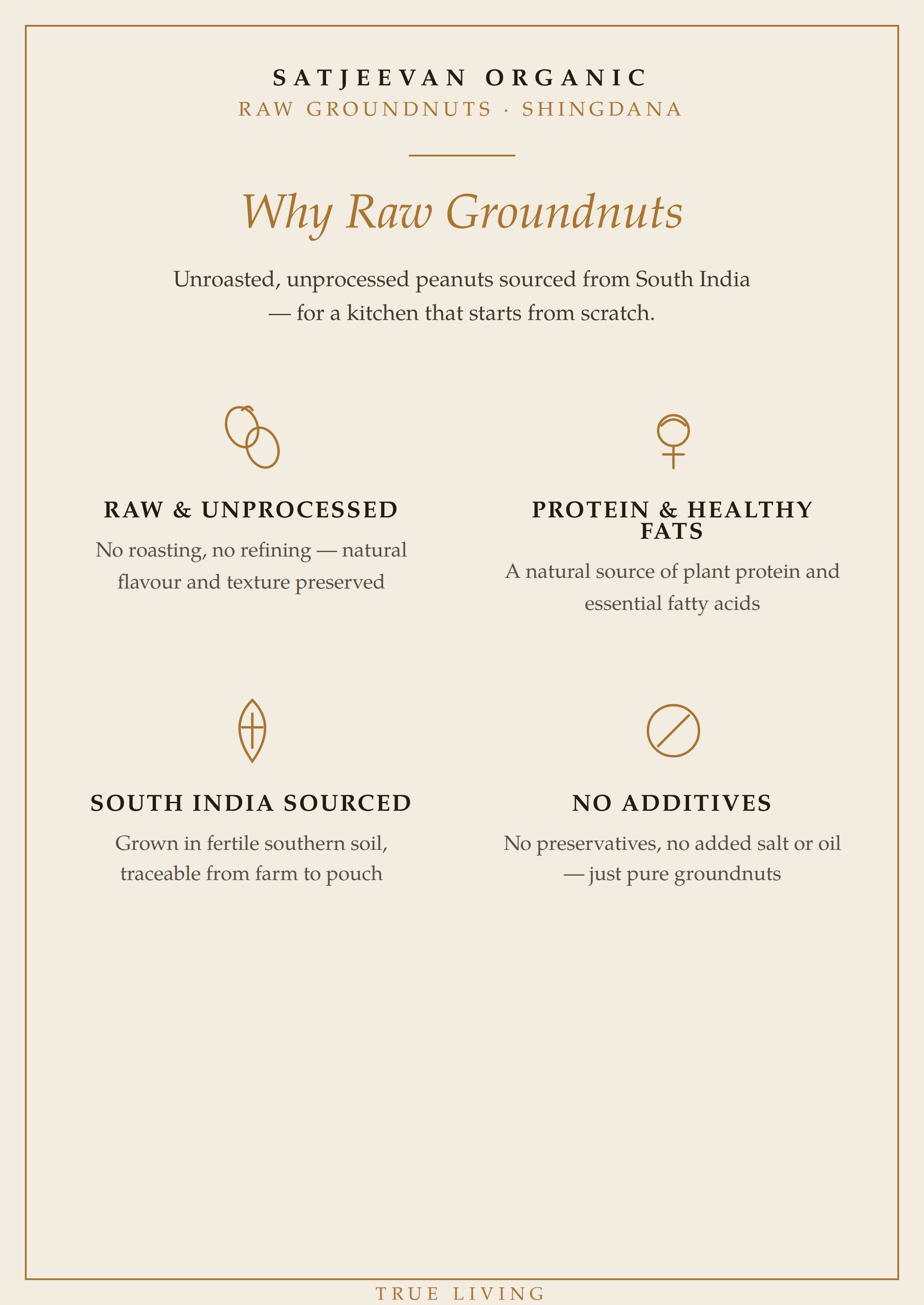 Organic Raw Shingdana Groundnuts 500g