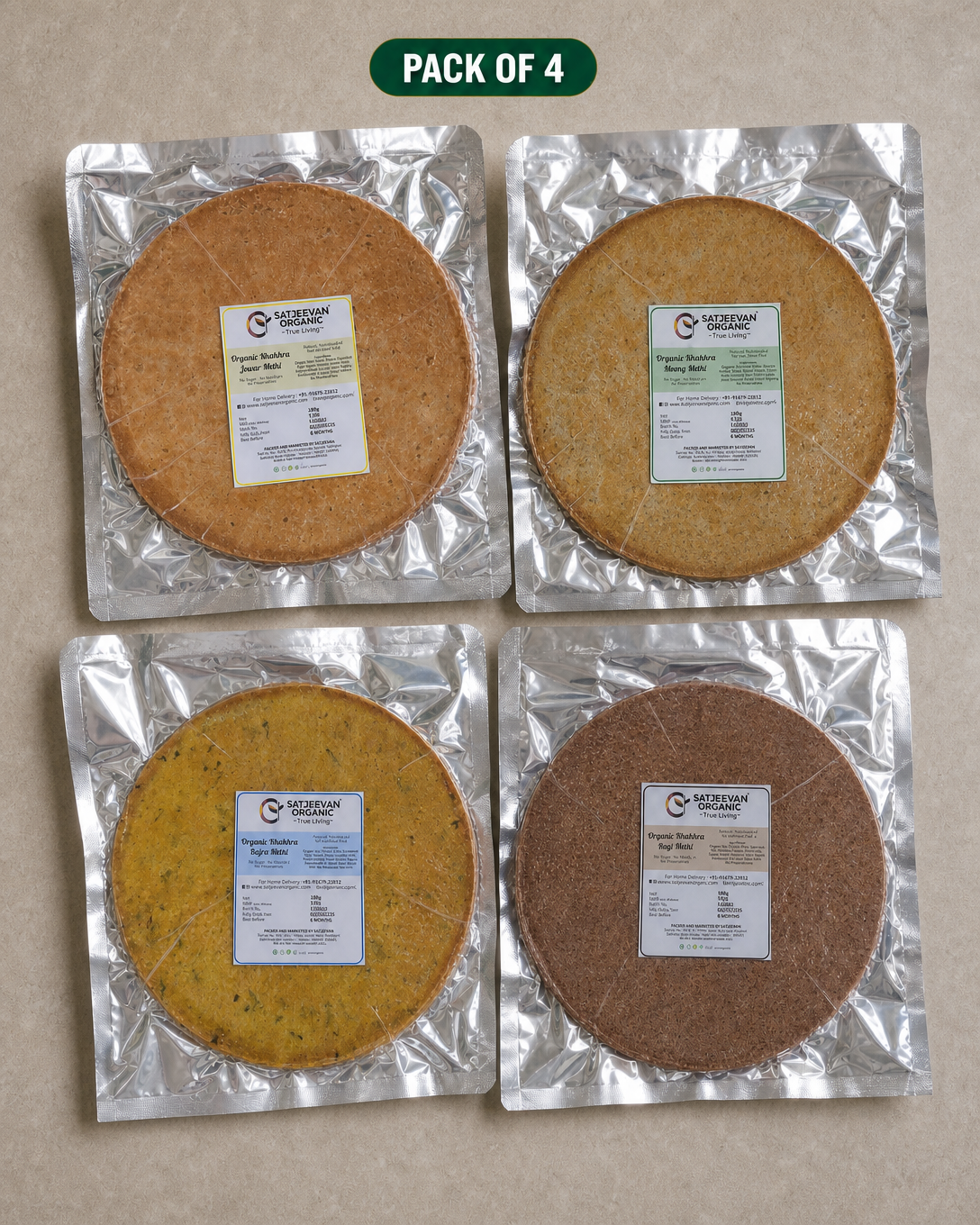 Gluten Free Khakhra Pack of 4