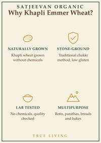 Organic Stone-Ground Khapli Emmer Wheat Flour 1000g