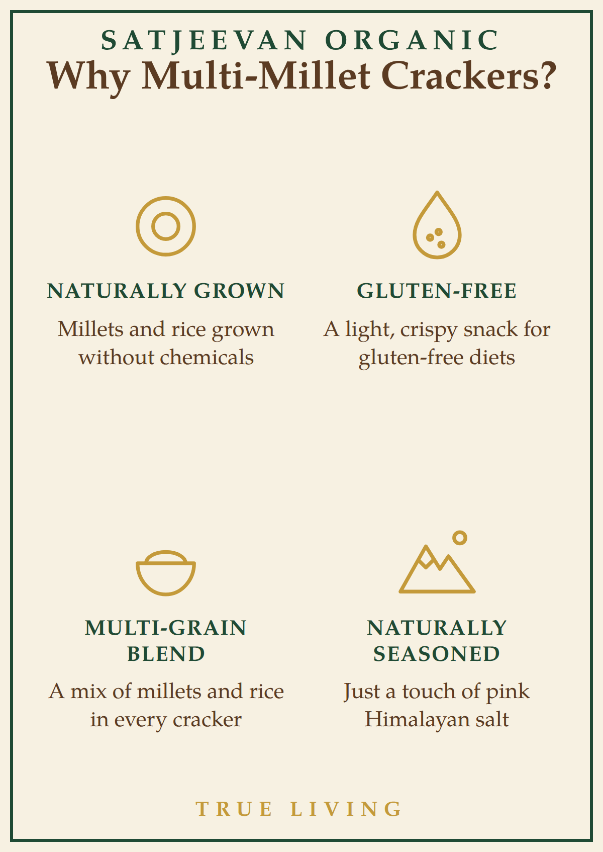 Organic Multi-Millet Red Rice Crackers 100g