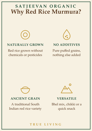 Organic Mappillai Red Rice Murmura 200g
