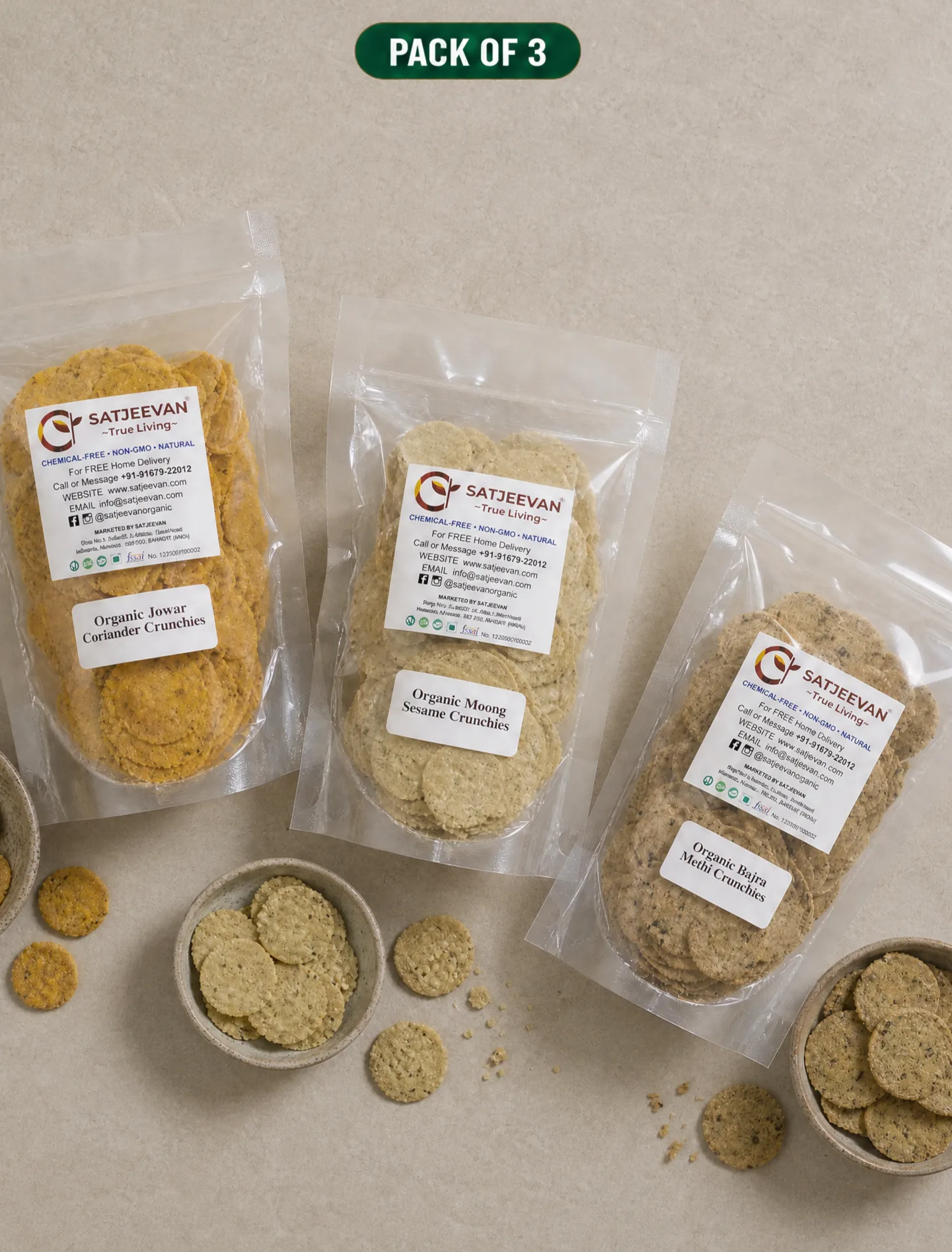 Gluten Free Crunchies Pack of 3