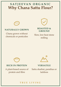 Organic Stone-Ground Chana Sattu Flour 500g
