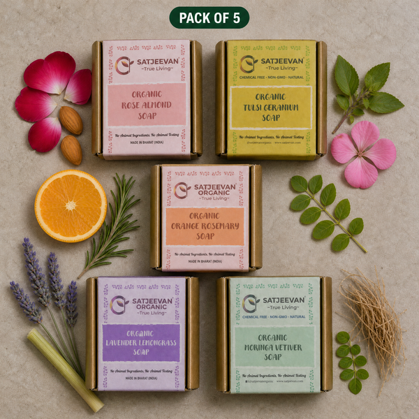 Handcrafted Cold Pressed Oil Soaps Pack of 5