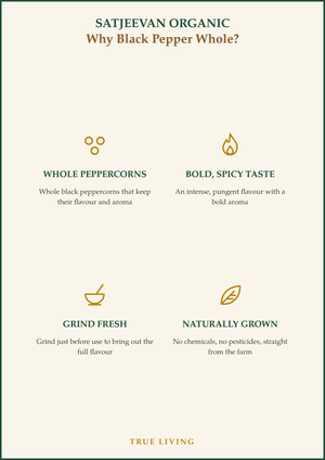 Organic Black Pepper Whole 100g