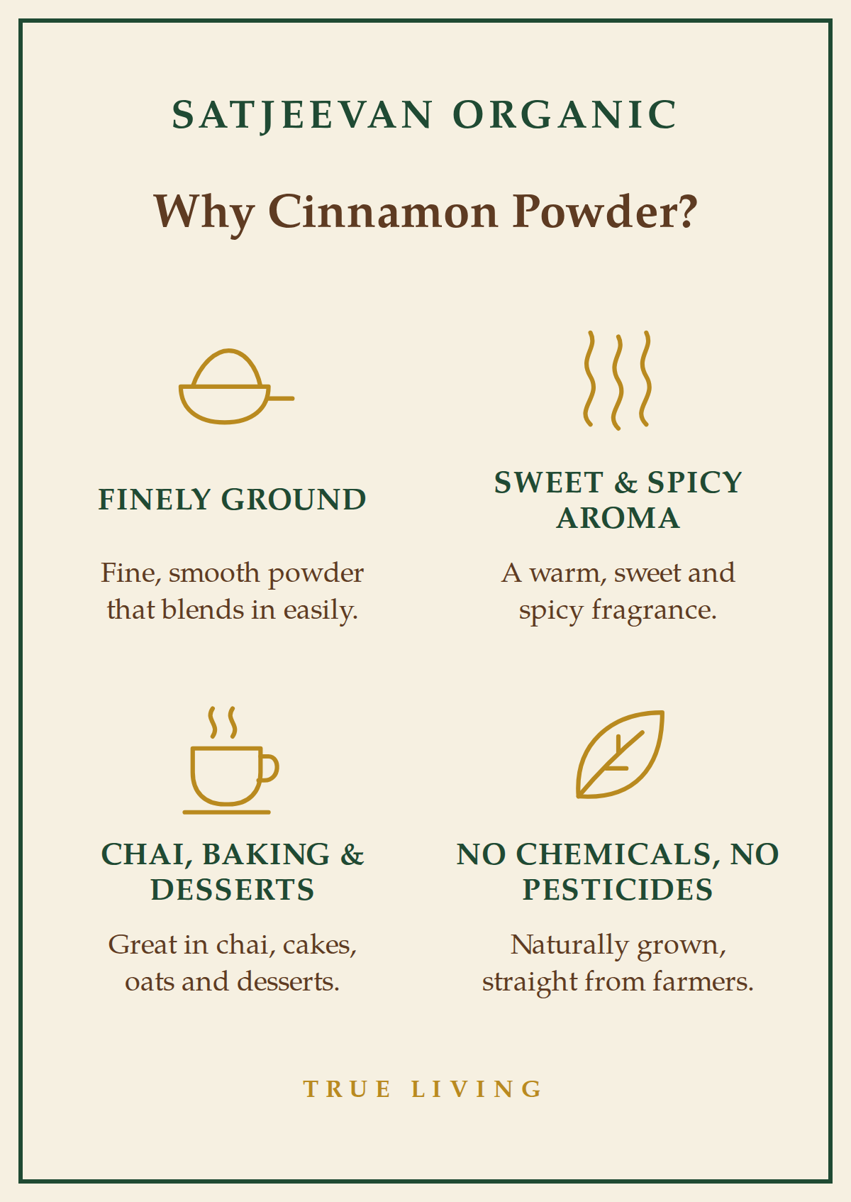 Organic Dalchini Cinnamon Powder 100g