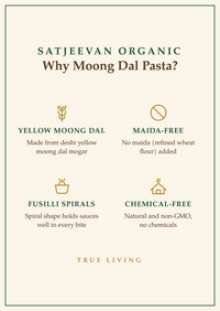 Organic Pasta Fusilli Yellow Moong (GF) 500g