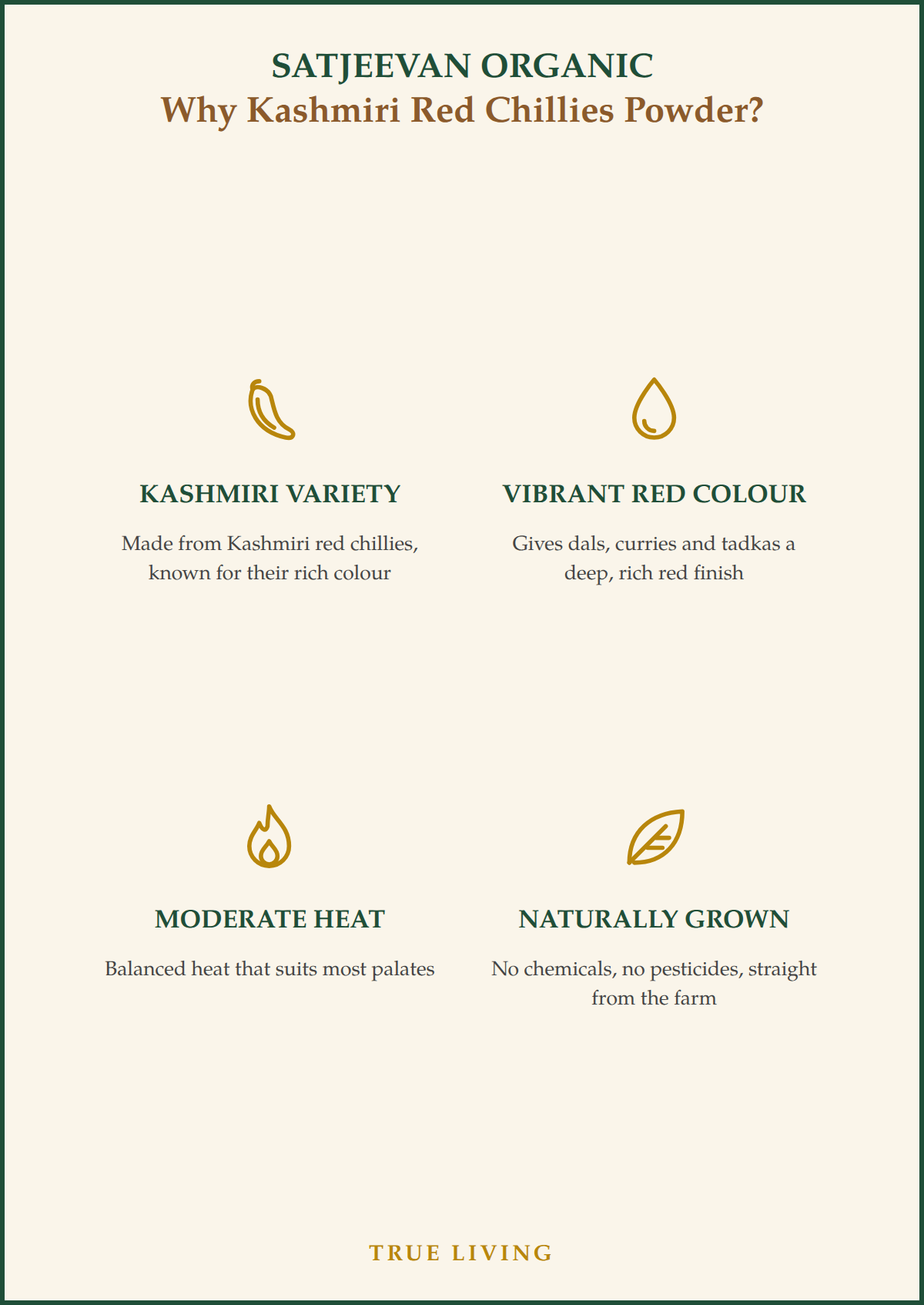 Organic Kashmiri Red Chillies Powder 250g