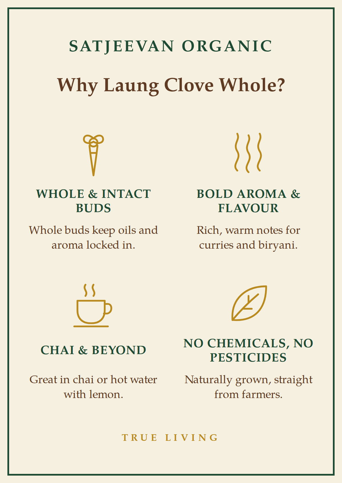 Organic Laung Clove Whole 100g