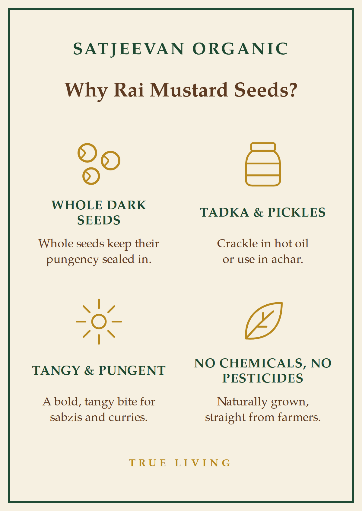 Organic Rai Mustard Seeds 250g