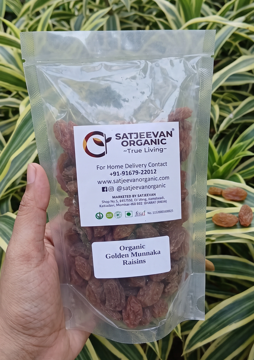 Organic Golden Munakka Raisins 200g