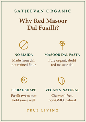 Organic Pasta Fusilli Pink Masoor (GF) 500g