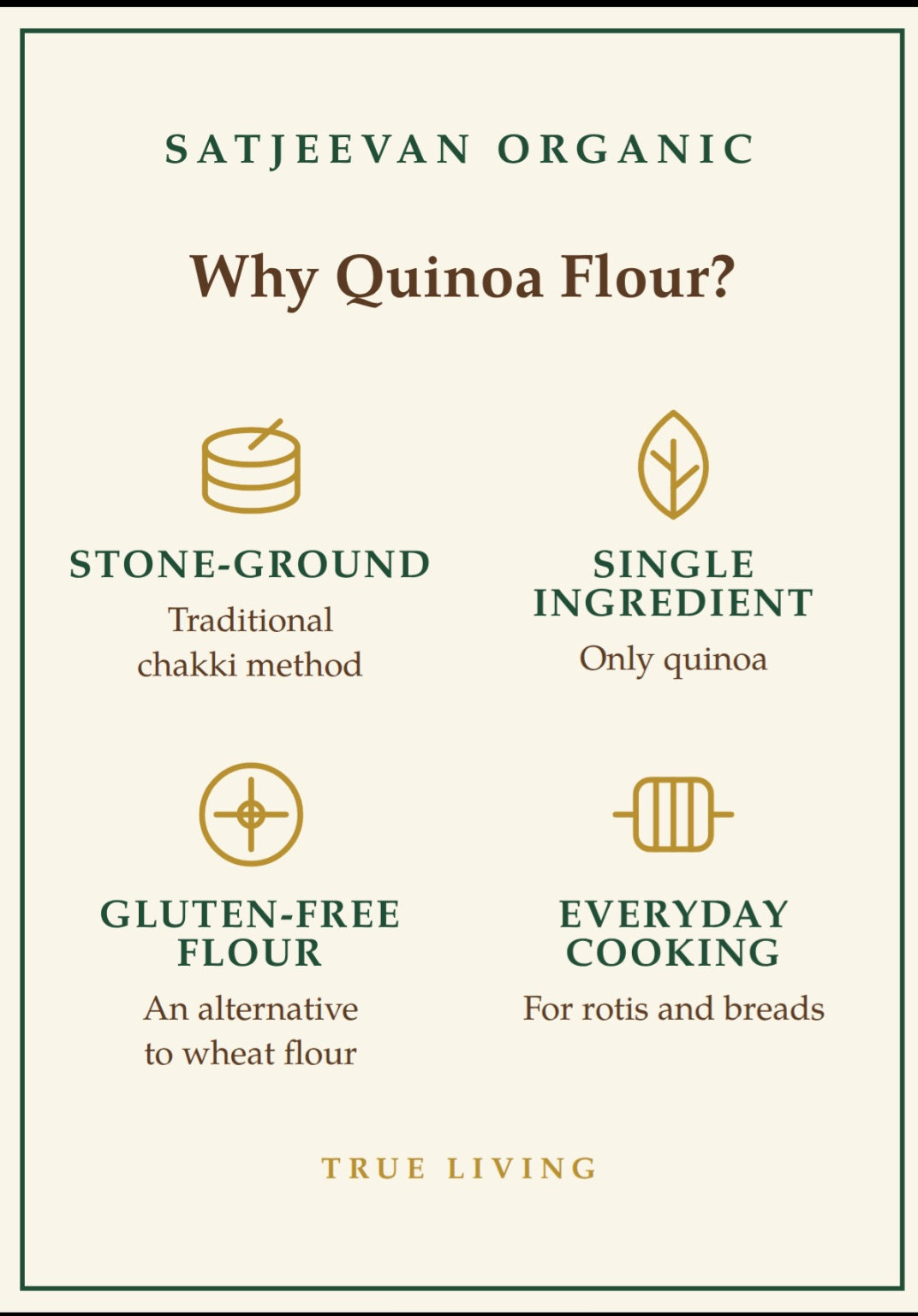 Organic Stone-Ground Quinoa Flour 500g