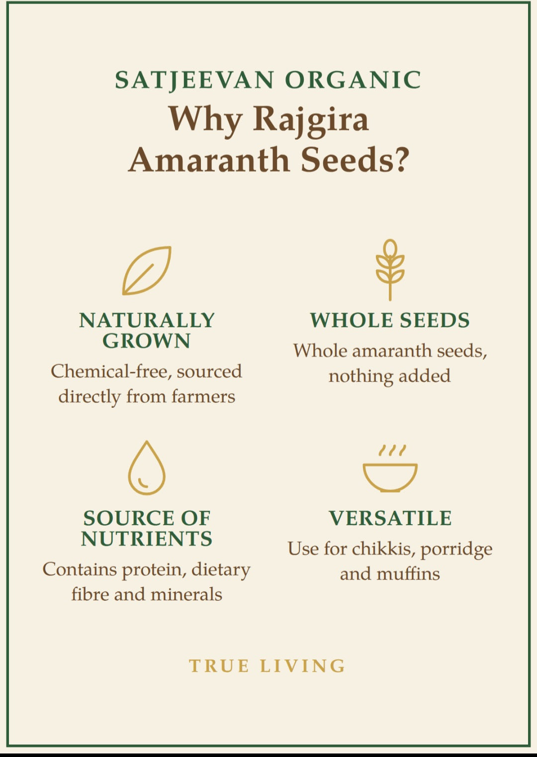 Organic Ramdana Amaranth Rajgira Seeds 500g