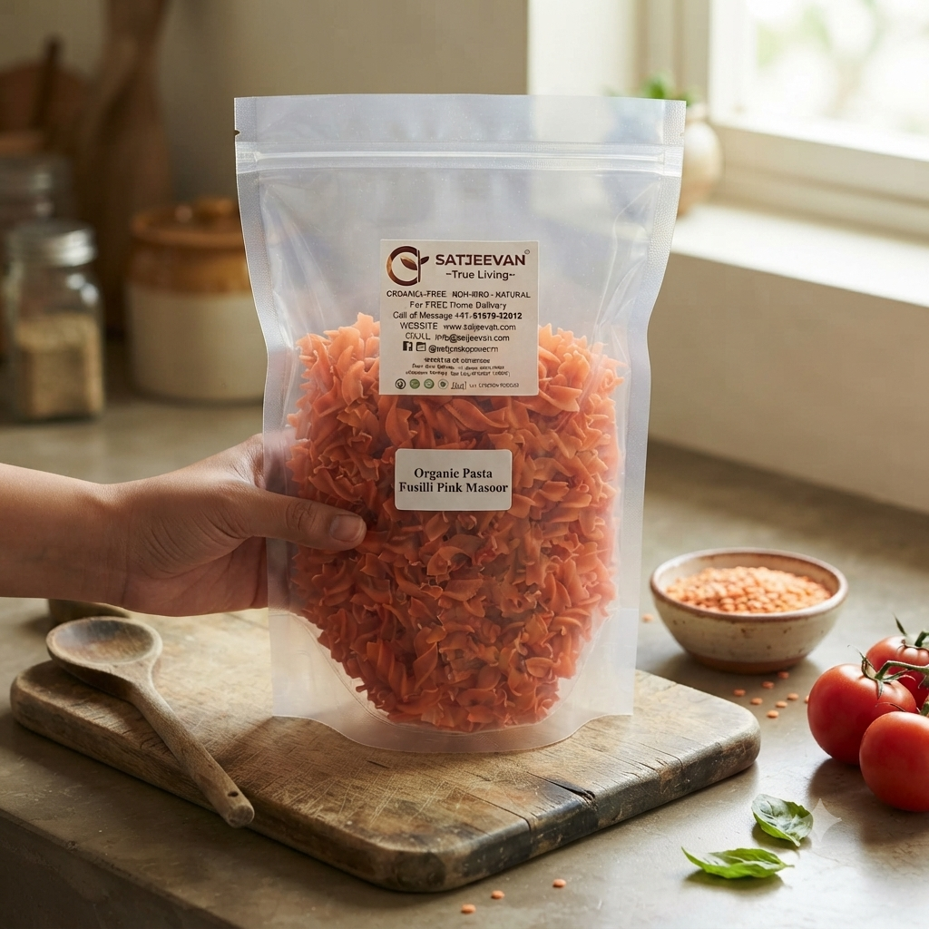 Organic Pasta Fusilli Pink Masoor (GF) 500g