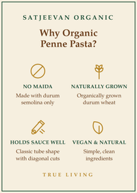 Organic Pasta Penne Durum Semolina 500g